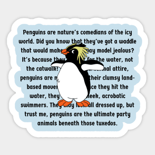 Funny Penguins Facts Sticker